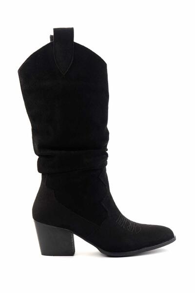 Bambi Siyah Kadın Çizme K03828070502