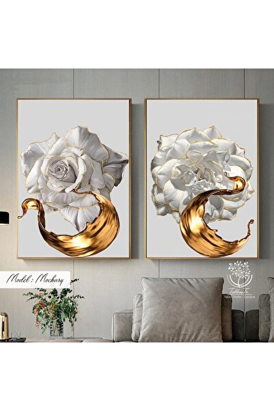 Tablomtr Metal Çerçeveli Gerçek Camlı Tablo Mochary 2 Li Set