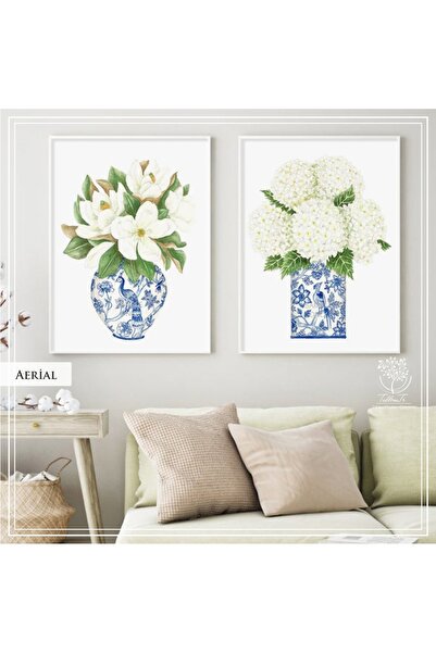 Tablomtr Metal Çerçeveli Gerçek Camlı Tablo Aerial2 İkili Set