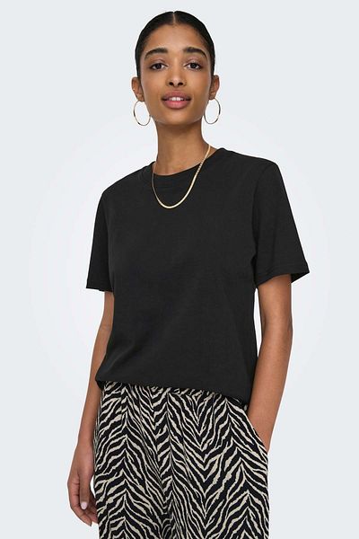 ONLY Onlmonja S/S Tee Jrs Noos Black Women's Short Sleeve T-Shirt