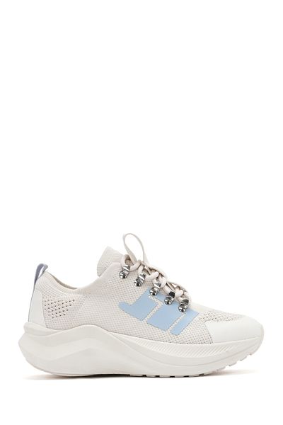 Derimod Zero Women's Gray Thick Sole Lace up Fabric Sneaker 25Sfd43166F