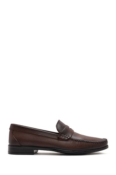 Derimod Men's Brown Genuine Leather Casual Penny Loafer Shoes Casual Daily Shoes 25Sfd754118