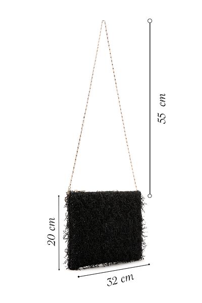 Derimod Women's Black Long Chain Strap Clutch 25Sbd22046F