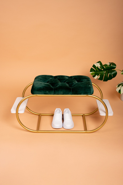 Fec Reklam AYAKKABILIK PUF BENCH DÖŞEMELİ KAPI GİRİŞİ PUF KAPI GİRİŞİ DÜZENLEYİCİ DÜĞMELİ 2 RAFLI