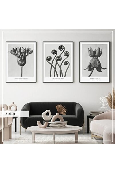 Tablomtr Set de 3 mese din sticlă reală cu cadru metalic AdineA