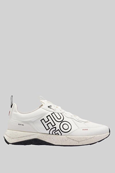 HUGO Marka Logolu Igny Kane Erkek Sneaker Beyaz