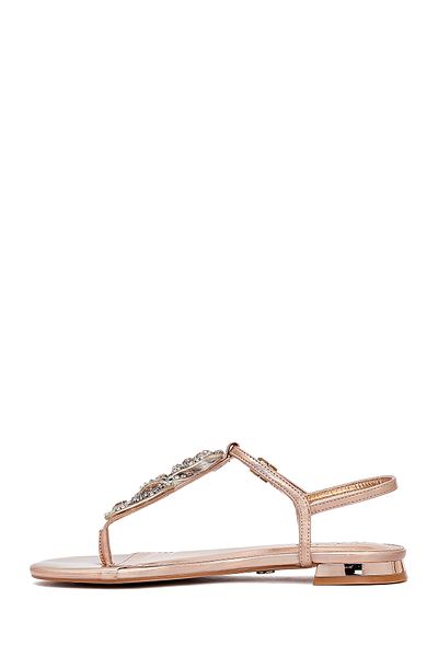 Derimod Women's Pink Stone Flip Flops Sandals 25Sfe481032