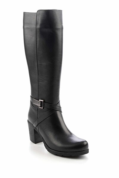 Bambi Black Genuine Leather Women's Boots K03586236003