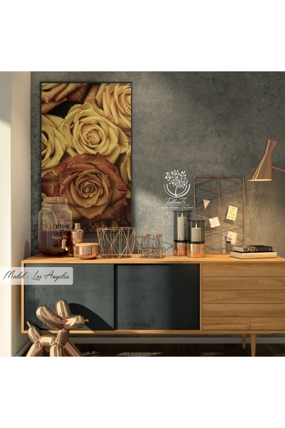 Tablomtr Metal Çerçeveli Gerçek Camlı Tablo Losangeles 1li Set