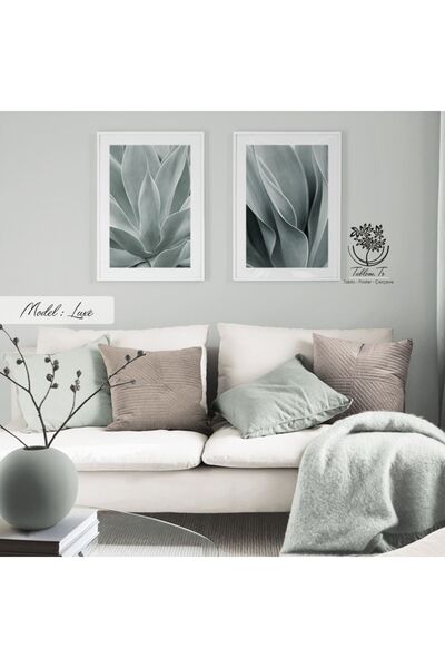 Tablomtr Metal Çerçeveli Gerçek Camlı Tablo Luxe 2 Li Set