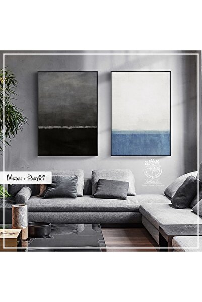 Tablomtr Metal Çerçeveli Gerçek Camlı Tablo Partici 2 Li Set