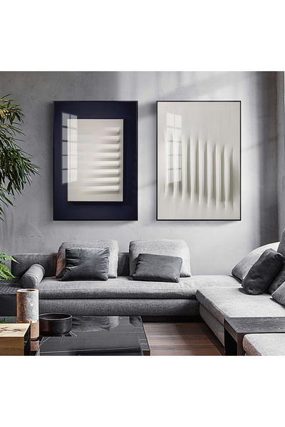Tablomtr Metal Çerçeveli Gerçek Camlı Tablo Bouclettess 2 Li Set