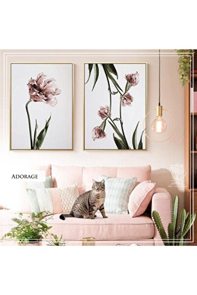 Tablomtr Metal Çerçeveli Gerçek Camlı Tablo Adorage 2 liSet