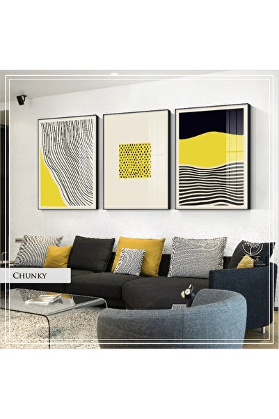 Tablomtr Metal Framed Real Glass Table Chunkya Set of 3