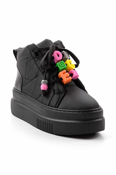 Bambi Siyah Siyah Kadın Bot & Bootie K02791095367