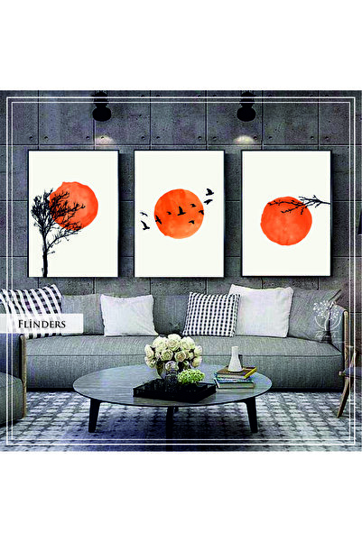 Tablomtr Metal Çerçeveli Gerçek Camlı TabloFlinders 3 Lü Set