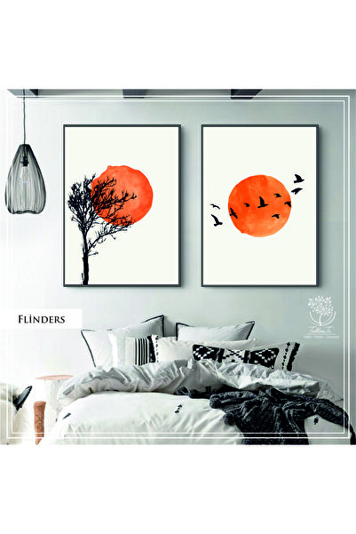 Tablomtr Metal Çerçeveli Gerçek Camlı Tablo Flinders 2 liSet