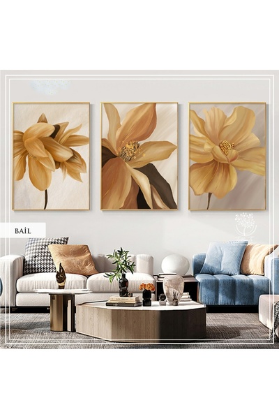Tablomtr Metal Çerçeveli Gerçek Camlı Tablo BailG2 Üçlü Set