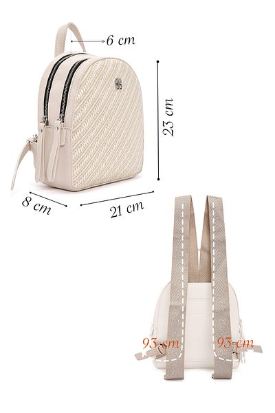 Derimod Women's Cream Straw Backpack 25Sbd 245114