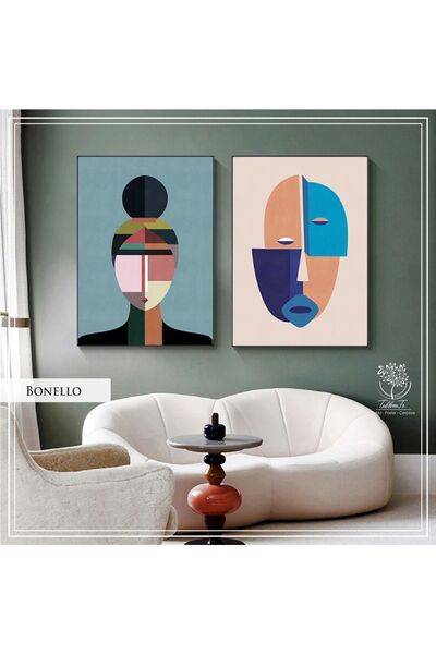 Tablomtr Metal Çerçeveli Gerçek Camlı Tablo BonelloA 2 liSet
