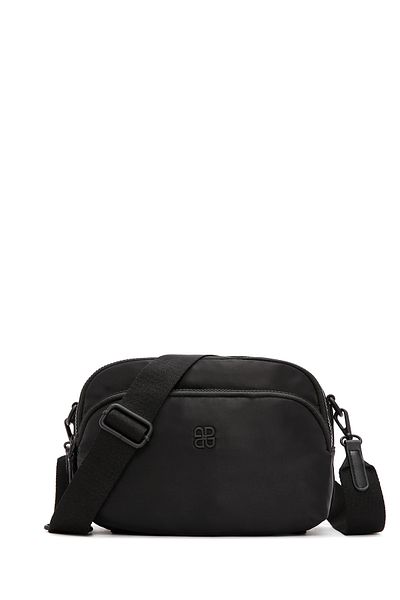 Derimod Women's Black Long Strap Fabric Mini Crossbody Bag 25Sbd24276F