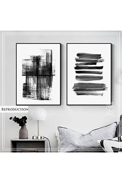 Tablomtr Metal Çerçeveli Gerçek Camlı Tablo Reproduction 2 liSet
