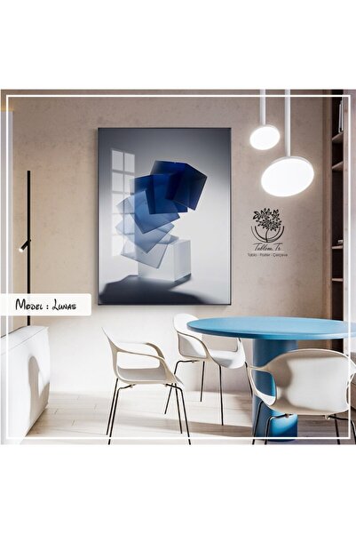Tablomtr Metal Çerçeveli Gerçek Camlı Tablo Lunas 1li Set