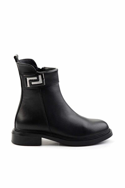 Bambi Siyah Leather Kadın Bot & Bootie K02413041303