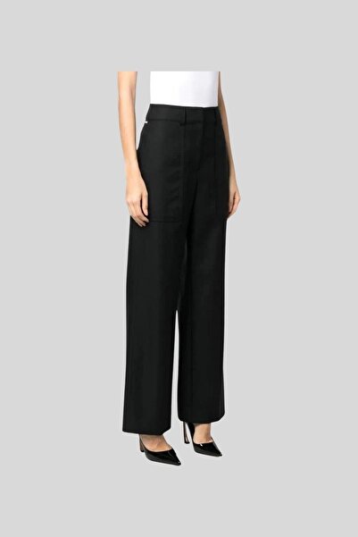 BOSS Dokuma Kumaş Düz Model Kadın Pantolon Siyah