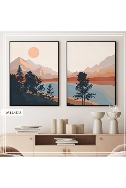 Tablomtr Metal Çerçeveli Gerçek Camlı Tablo MeladuS 2 liSet