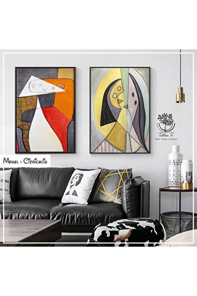 Tablomtr Metal Çerçeveli Gerçek Camlı 2'li Citricadid Tablosu