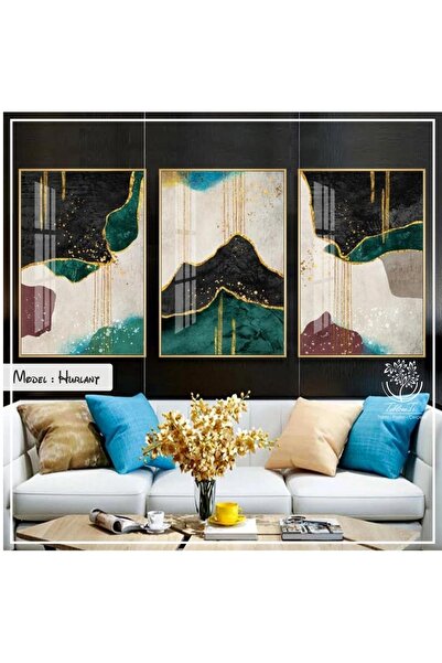 Tablomtr Metal Çerçeveli Gerçek Camlı Tablo Hurlant 3 Lü Set