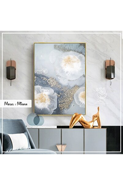 Tablomtr Metal Çerçeveli Gerçek Camlı Tablo Mirava 1li Set