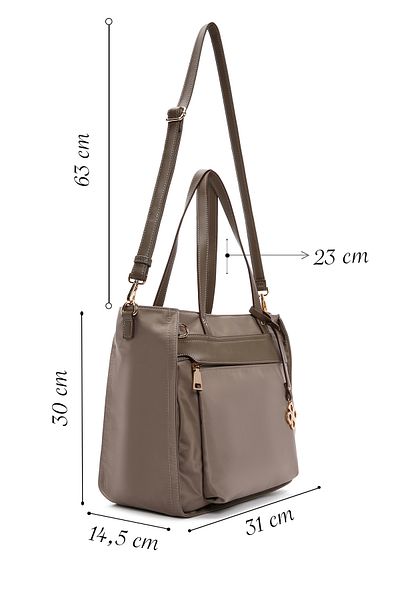 Derimod Women's Mink Long Strap Tote Bag Shoulder Bag Handbag 25Sbd24446F