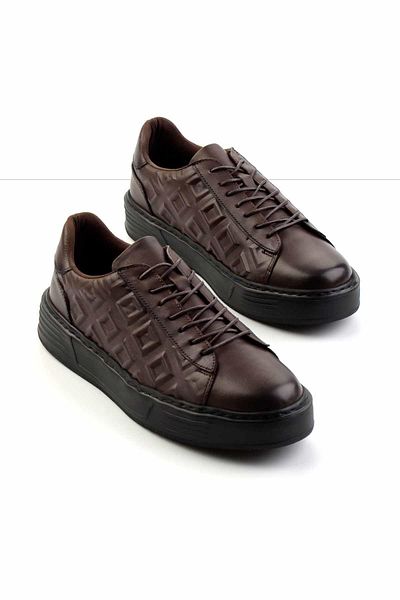 Bambi Men's Casual Shoes - Brown Antique, Genuine Leather E 01556105841