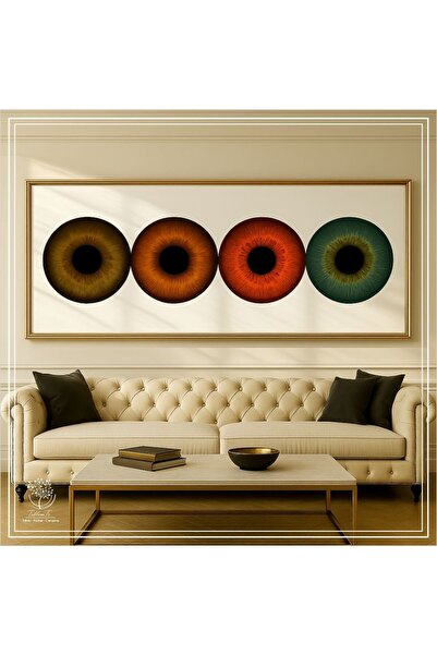 Tablomtr Metal Çerçeveli Camlı Kişiselleştirilebilir tekli Göz Tablosu