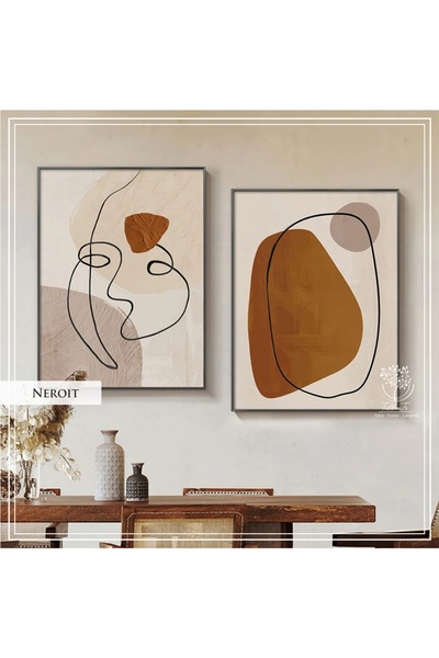 Tablomtr Metal Çerçeveli Gerçek Camlı Tablo NeroitB 2 liSet