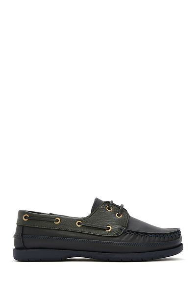 Derimod Pantofi pentru bărbați din piele verde din piele naturală Comfort Penny Loafer Pantofi casual zilnici 25sfd6607m2