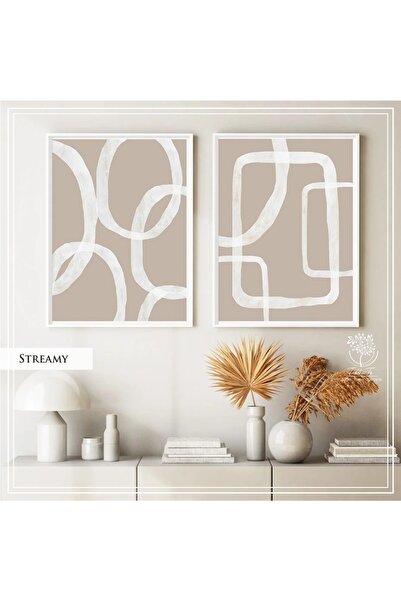 Tablomtr Metal Çerçeveli Gerçek Camlı Tablo StreamyB 2 liSet
