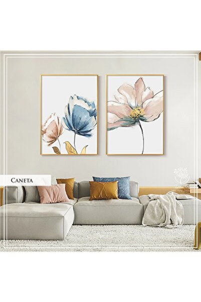 Tablomtr Metal Çerçeveli Gerçek Camlı Tablo CanetaB 2 liSet