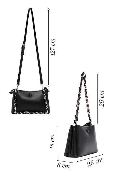 Derimod Women's Black Long Strap Shoulder Bag 25Sbd 280718