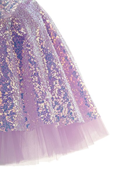 DUCA Fusta cu fundă detaliată, căptușită, cu sclipici, cu paiete