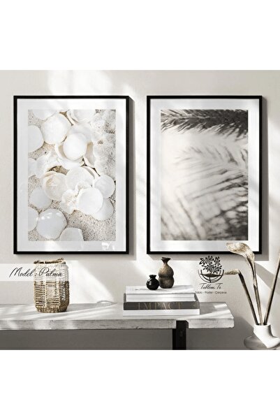 Tablomtr Metal Çerçeveli Gerçek Camlı Tablo Palma 2 Li Set