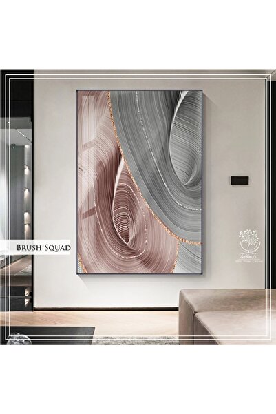 Tablomtr Metal Çerçeveli Gerçek Camlı Tablo BrushSquadA TekliSet