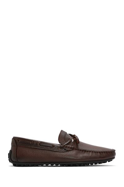 Derimod Men's Brown Genuine Leather Casual Penny Loafer Shoes Casual Daily Shoes 25Sfd7548Ft
