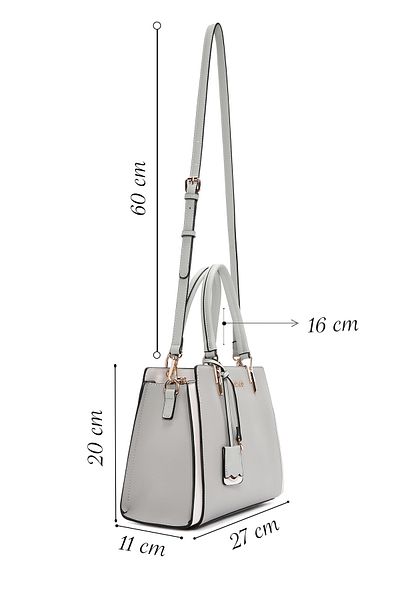 Derimod Women's Gray Long Strap Tote Bag Shoulder Bag Handbag 25Sbd283518