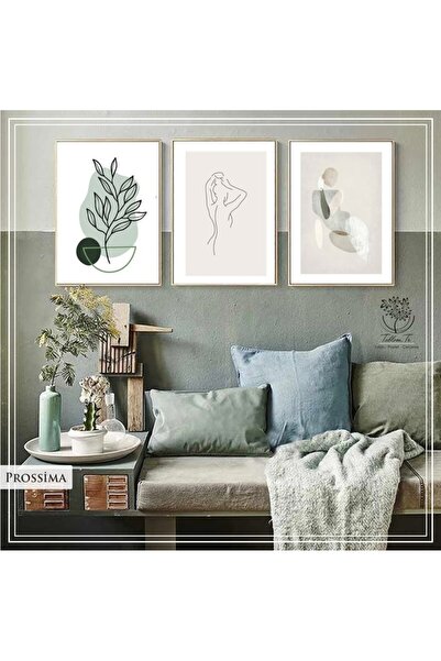 Tablomtr Metal Çerçeveli Gerçek Camlı Tablo Prossima 3 lü Set