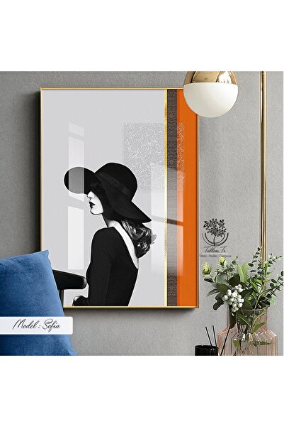 Tablomtr Metal Çerçeveli Gerçek Camlı Tablo Sofia 1li Set
