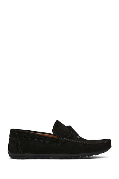 Derimod Men's Black Suede Genuine Leather Casual Penny Loafer Shoes Casual Daily Shoes 25Sfd754310