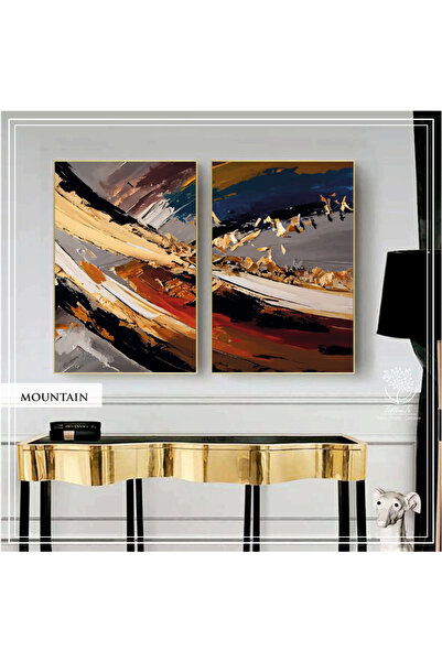 Tablomtr Metal Çerçeveli Gerçek Camlı Tablo Mountain 2 liSet